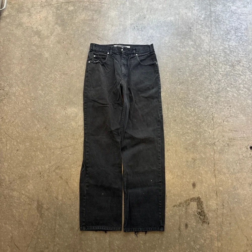 Vintage Anchor Blue Wide Leg Skate Jeans Black Size 31x32